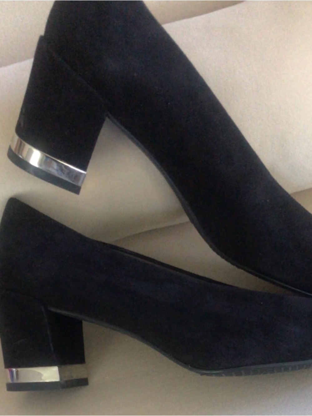 Stuart Weitzman Black Block Pumps, 10